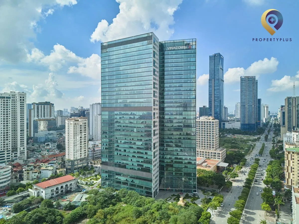 Toàn cảnh tòa nhà Vinacomin-Tower trên đường Dương Đình Nghệ